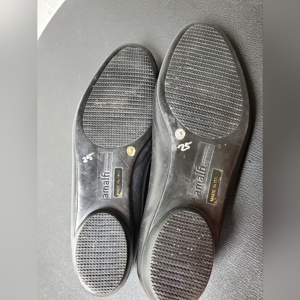 Amalfi for Nordstrom Italian Black Women's Flats Size 9 - Picture 5 of 6